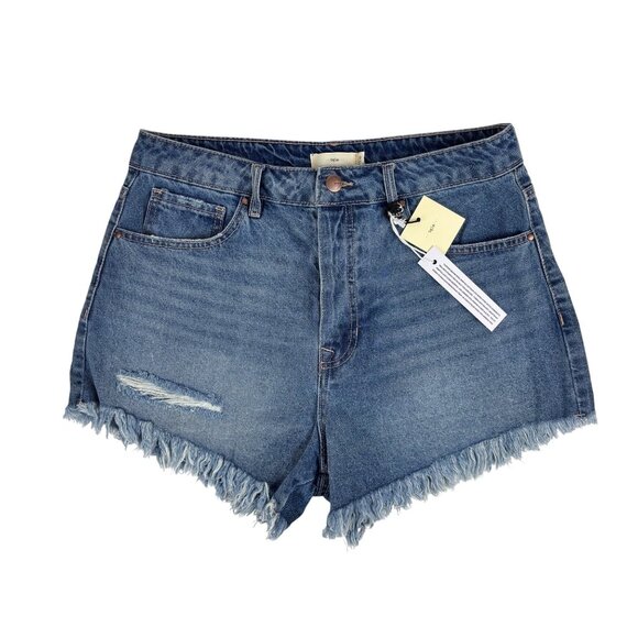 Tgla Denim Shorts Womens Size 30 High-Waisted Frayed Hem Casual Style - Picture 1 of 11
